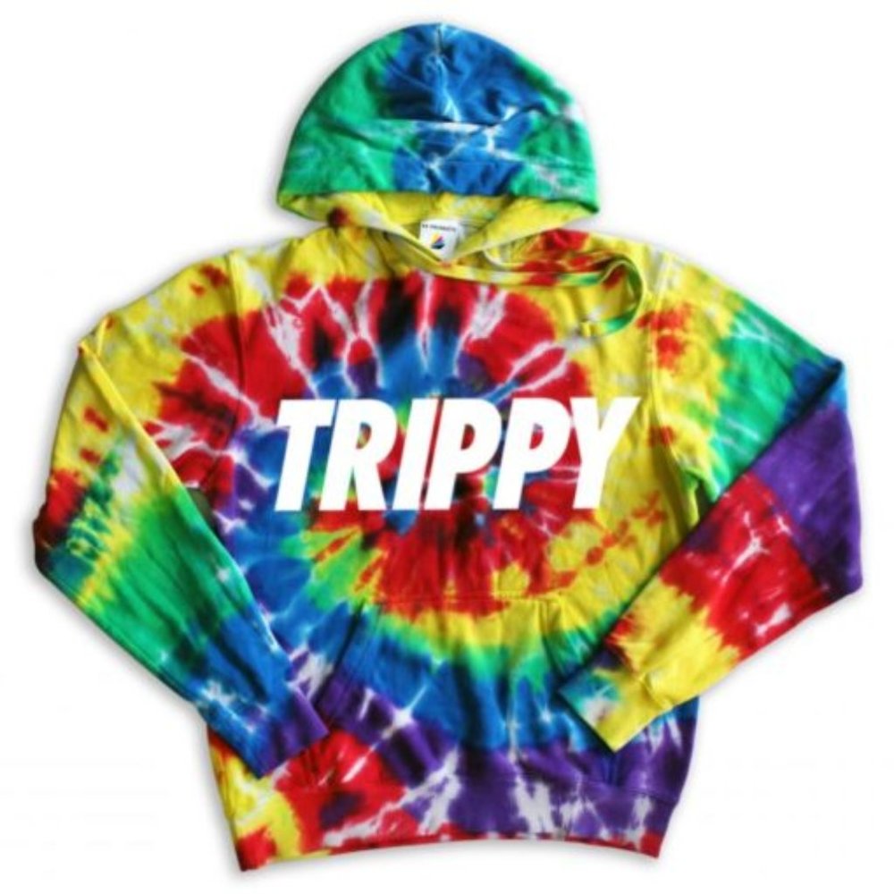 TRIPPY RAINBOW TIE DYE HOODIE